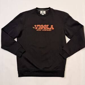 Vissla Sweatshirt Mens Medium Black Surf Company Graphic Pullover Crewneck